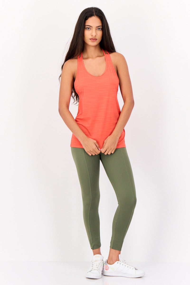 Reebok تي شيرت تدريب بلا أكمام للنساء، أحمر - Image 4