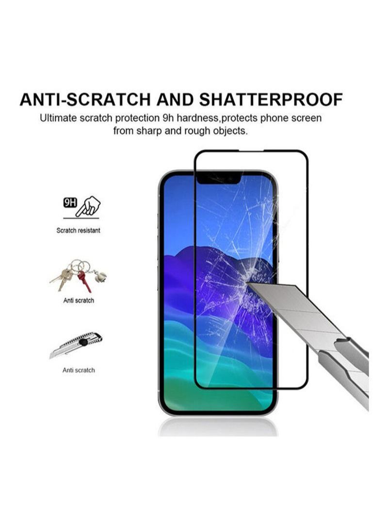 BORTONY Full Glue Screen Protector Tempered Glass For Apple iPhone 13 Pro Size 6.1inch Black Edge - Image 5