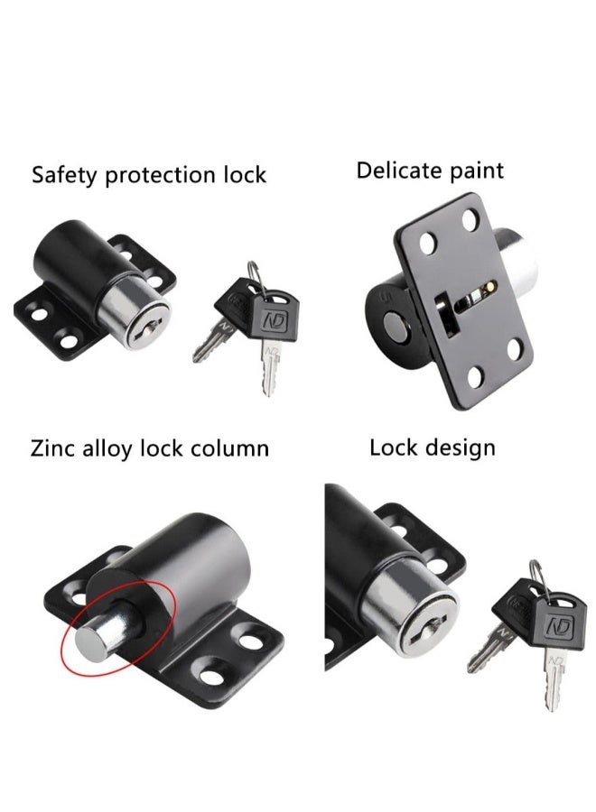 4 Pack Sliding Window Locks Adjustable Window Lock Aluminum Protective Anti-Theft Lock With Key Set Push Window Home Child Safety Door Lock - Image 4