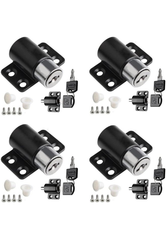 4 Pack Sliding Window Locks Adjustable Window Lock Aluminum Protective Anti-Theft Lock With Key Set Push Window Home Child Safety Door Lock - Image 1
