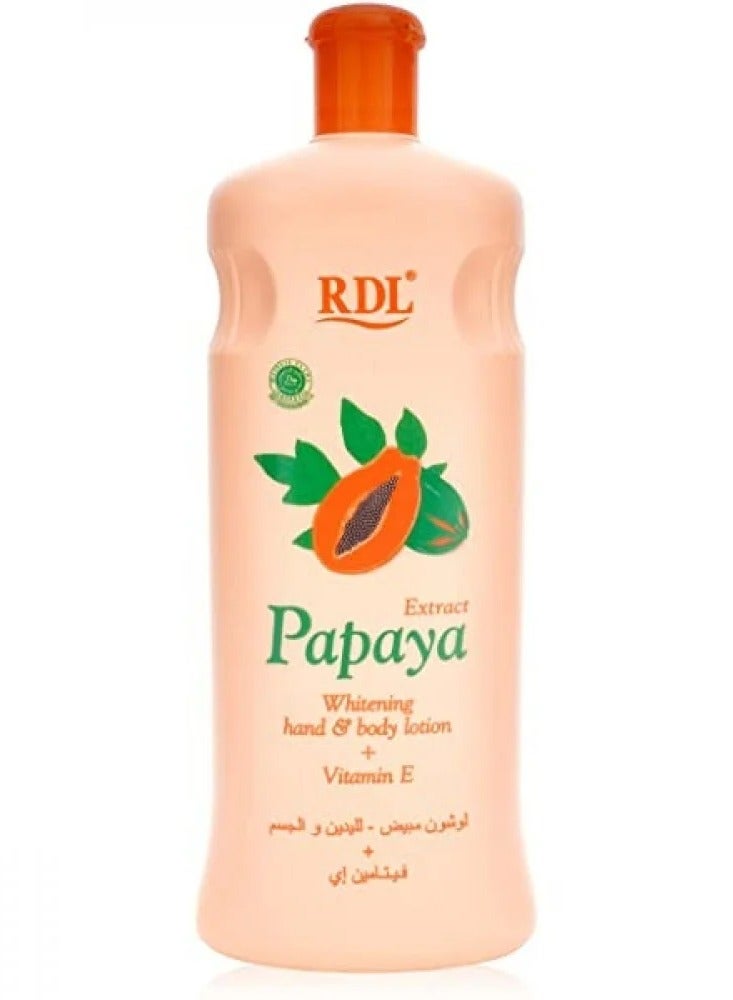 ار دي ال لوشن مبيض 600 مل بابايا لليدين والجسم ار دي ال