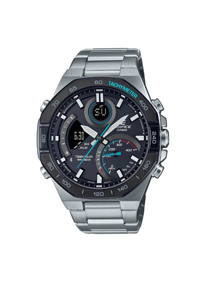 Casio Men's Analog+Digital Stainless Steel Wrist Watch ECB-950DB-1ADF - Image 1