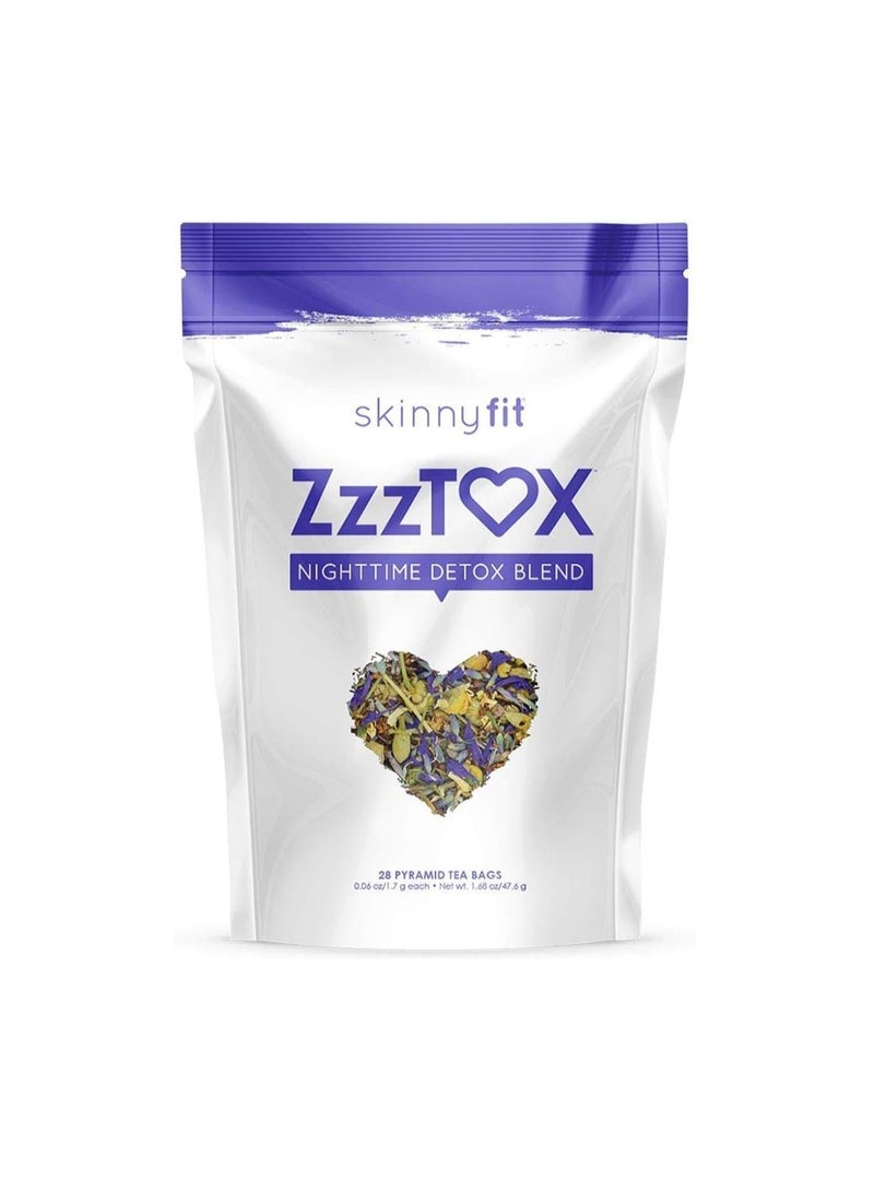 SkinnyFit Night Time Detox Tea, Caffeine Free Natural Weight Loss Tea, Laxative Free Non GMO Herbal Tea, Organic Ingredients Weight Loss Dietary Supplement For Burning Body Fat - Image 1