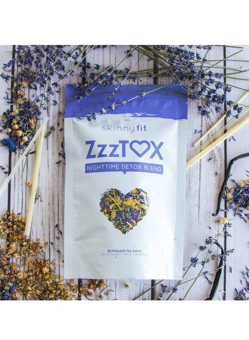 SkinnyFit Night Time Detox Tea, Caffeine Free Natural Weight Loss Tea, Laxative Free Non GMO Herbal Tea, Organic Ingredients Weight Loss Dietary Supplement For Burning Body Fat - Image 3
