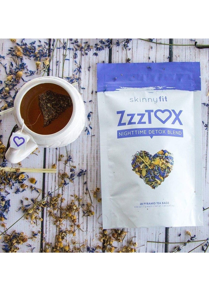 SkinnyFit Night Time Detox Tea, Caffeine Free Natural Weight Loss Tea, Laxative Free Non GMO Herbal Tea, Organic Ingredients Weight Loss Dietary Supplement For Burning Body Fat - Image 4