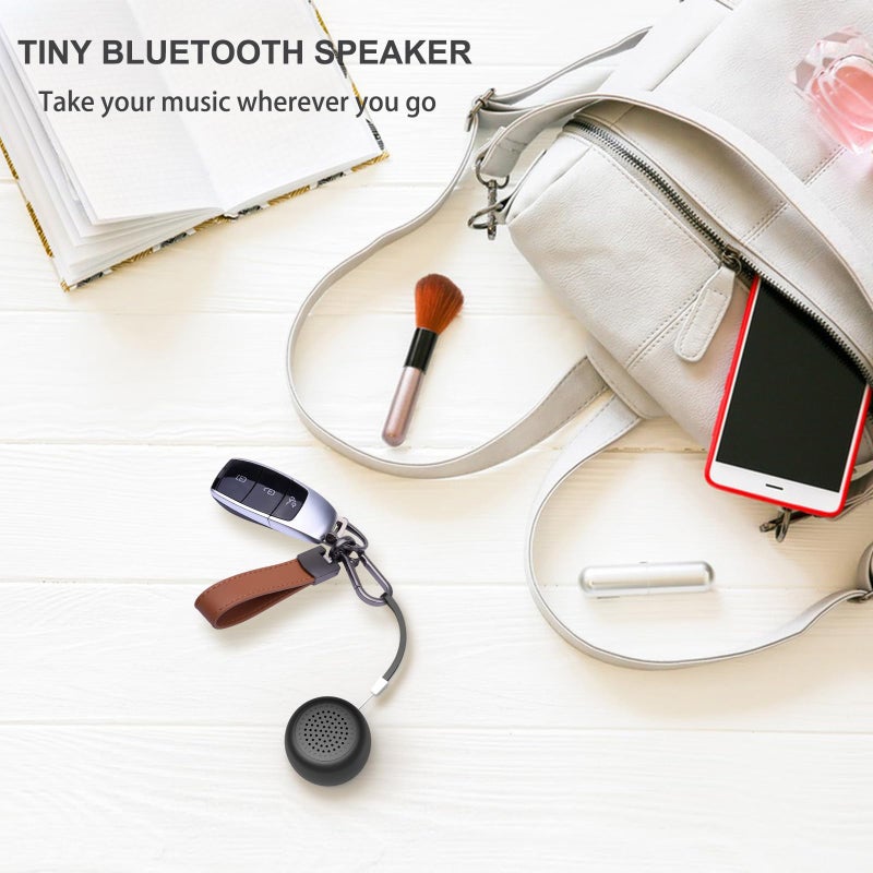 LEICEX Mini Bluetooth Speaker, Small Tiny Portable Bluetooth 5.0 Speakers Perfect for Outdoor Indoor(Black) - Image 5