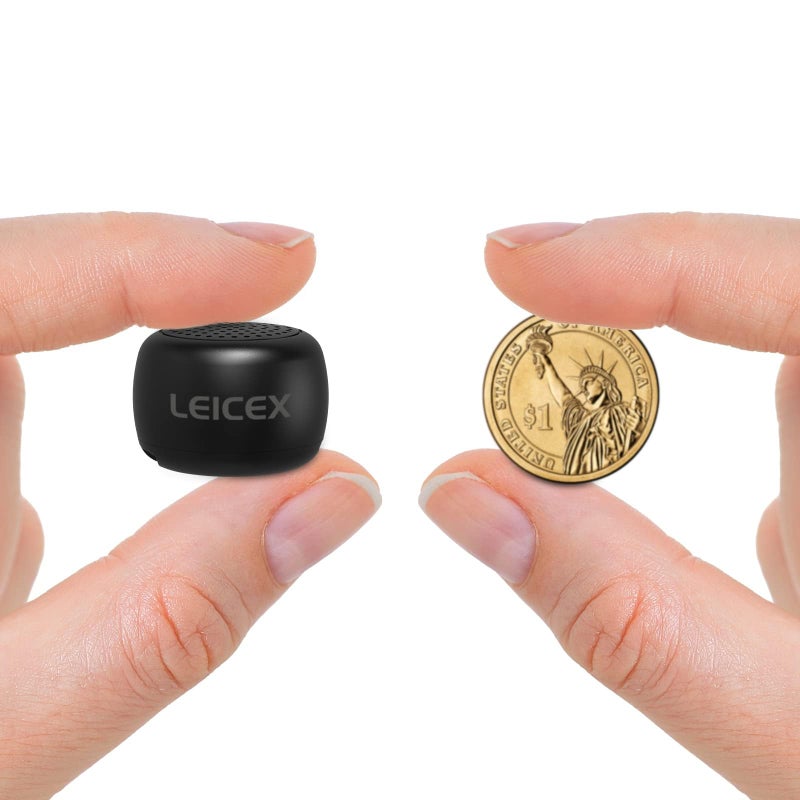 LEICEX Mini Bluetooth Speaker, Small Tiny Portable Bluetooth 5.0 Speakers Perfect for Outdoor Indoor(Black) - Image 1