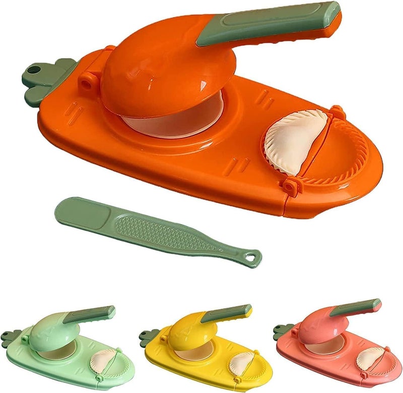 DIKPUL GROUP 2 in 1 Dumpling Maker Manual Dumpling Press for Gujiya Ghughra Momos Making Multicolor - Image 1