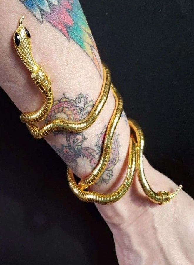 Dcfywl731 Snake Jewelry Set for Women Glexible Snake Bracelet Necklace Earrings Ring Sets Punk Gothic Jewelry Halloween Party Favors Cosplay Medusa Costume Accessories - Image 3