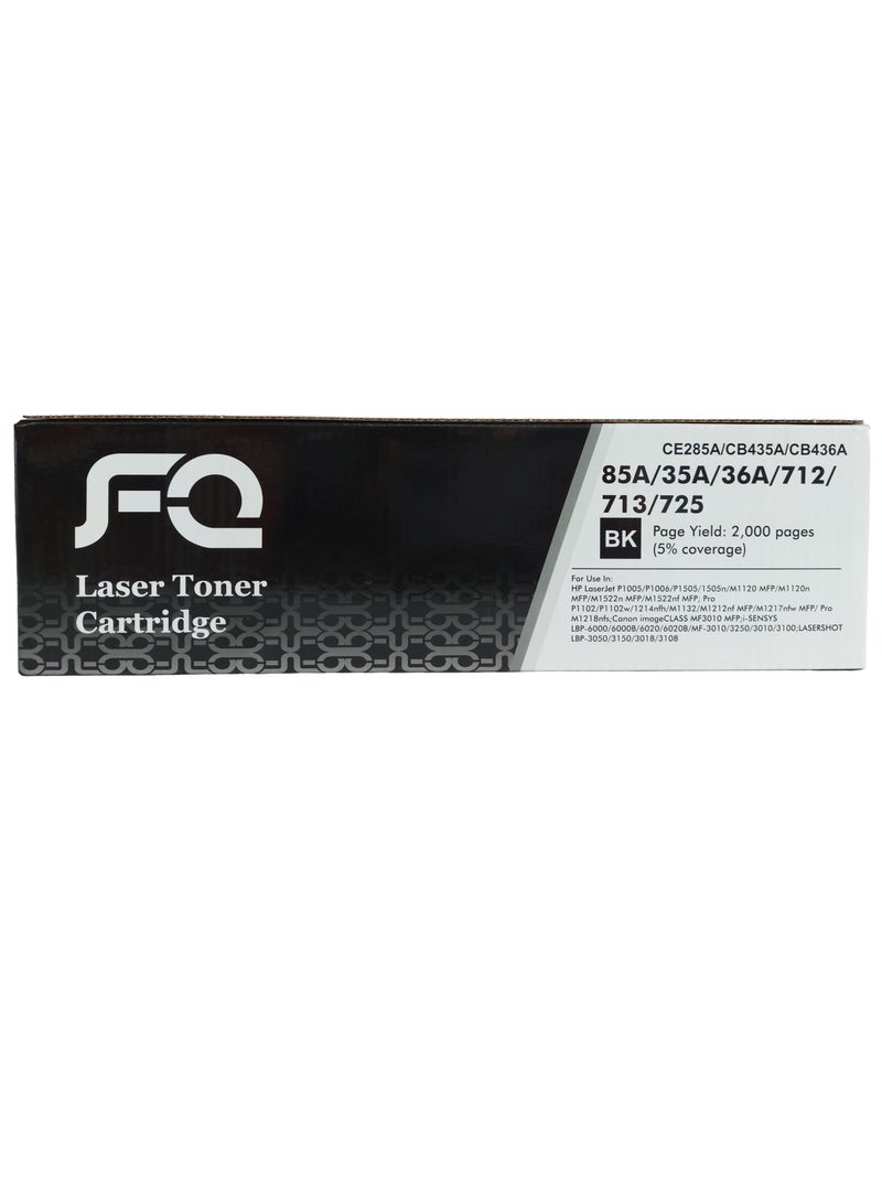 FQ 85A CE285A Toner Cartridge Compatible for HP LaserJet P1006 P1102 P1102W P1109w MFP M1212nf M1217nfw Canon ImageClass LBP6000 LBP6030W MF3010 (Black) - Image 1