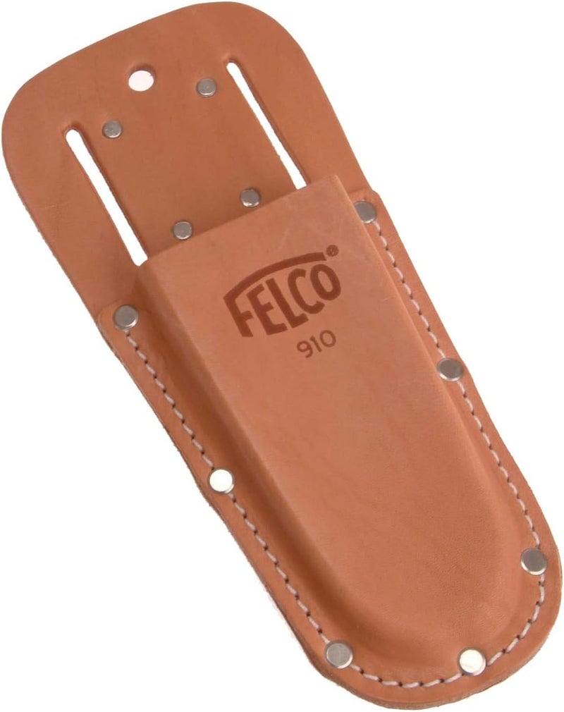 FELCO F910 Leather Holster for Secateurs with Belt Loop and Clip - Image 1