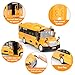Cdymkf Yellow School Bus Toy for Kids116 Scale Interactive FrictionPowered Car with 4 Different Flashing Lights  Sounds Open Doors  Realistic Design Preschool Learning  Role Play - Image 4