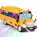Cdymkf Yellow School Bus Toy for Kids116 Scale Interactive FrictionPowered Car with 4 Different Flashing Lights  Sounds Open Doors  Realistic Design Preschool Learning  Role Play - Image 2