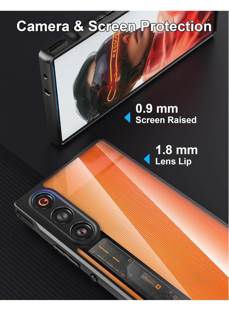 For ZTE nubia Red Magic 10 Air Case, TPU Bumper + PC Hard Back Cover, Shockproof Protection Mobile Phone Case, Anti-Yellowing Slim Fit Protective Casing  - Image 3