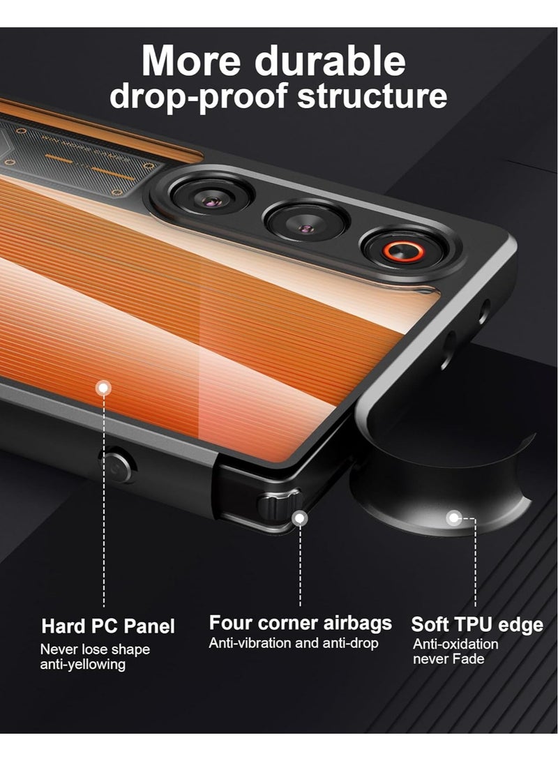 For ZTE nubia Red Magic 10 Air Case, TPU Bumper + PC Hard Back Cover, Shockproof Protection Mobile Phone Case, Anti-Yellowing Slim Fit Protective Casing  - Image 5