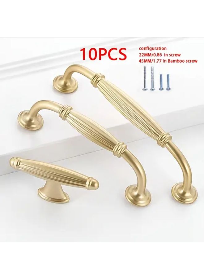 10Pcs Shajin 8504 128 Hole Spacing Sand Golden Aluminum Alloy Cabinet Handle - Image 1