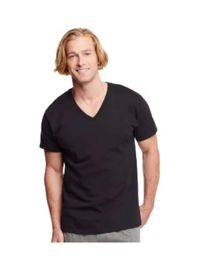Hanes Hanes Classics Mens Traditional Fit Dyed V Neck TAGLESS Undershirt 3 Pack