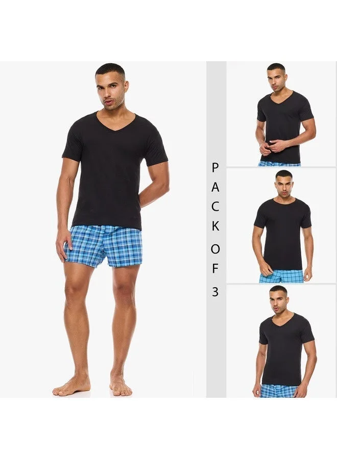 Hanes Hanes Classics Mens Traditional Fit Dyed V Neck TAGLESS Undershirt 3 Pack