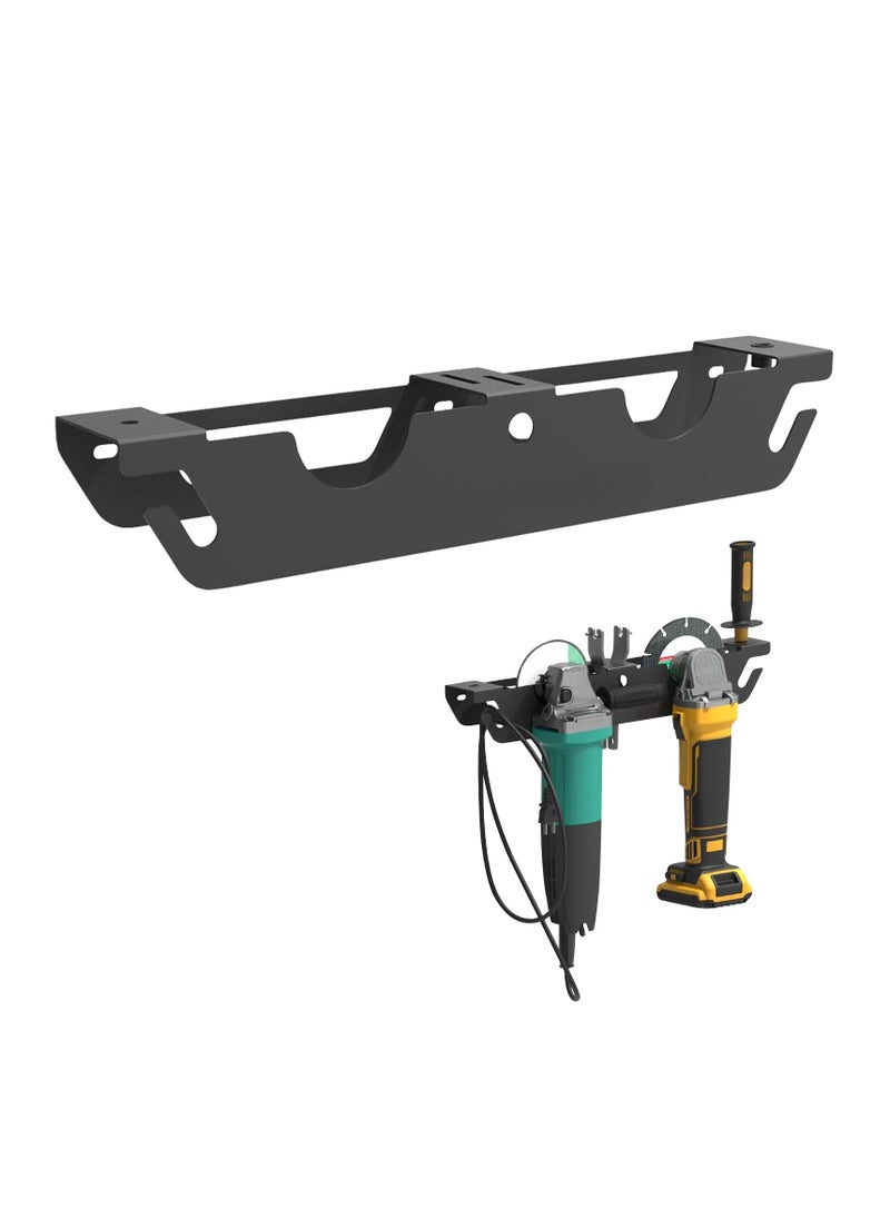 SYOSI Angle Grinder Storage Bracket, Space-Saving Wall Mounted Metal Angle Grinder Holder, Stable Integrally Formed Tool Storage Shelf for Garage, Workshop, Shop Organization, Space Saving  - Image 1