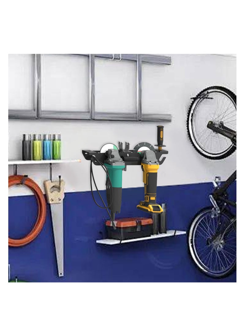 SYOSI Angle Grinder Storage Bracket, Space-Saving Wall Mounted Metal Angle Grinder Holder, Stable Integrally Formed Tool Storage Shelf for Garage, Workshop, Shop Organization, Space Saving  - Image 5
