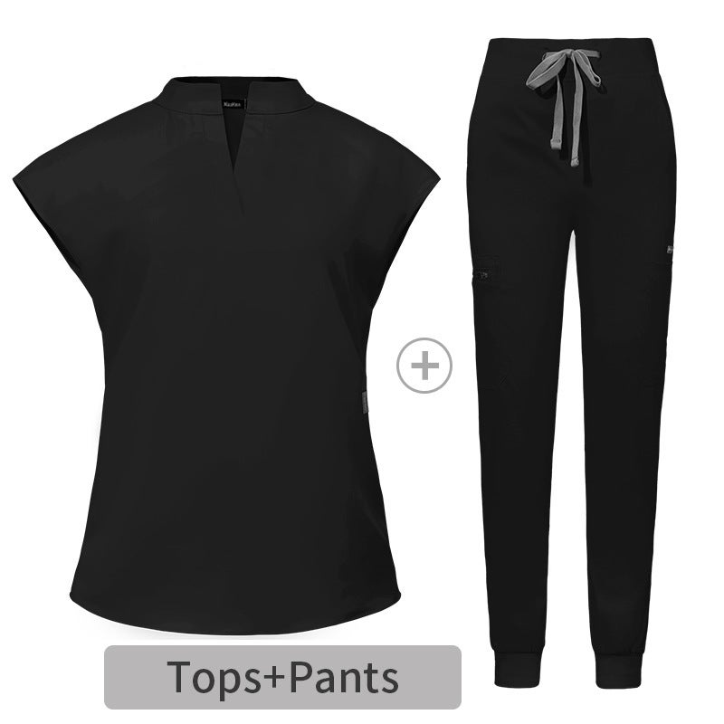 Comfortable Scrub Nurse Uniform for Women 42051-Black  - Image 1