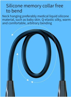GELESE GELESE in-ear Bluetooth headset wireless neck-mounted sports running neck-mounted headset black  - Image 4