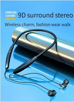 GELESE GELESE in-ear Bluetooth headset wireless neck-mounted sports running neck-mounted headset black  - Image 1