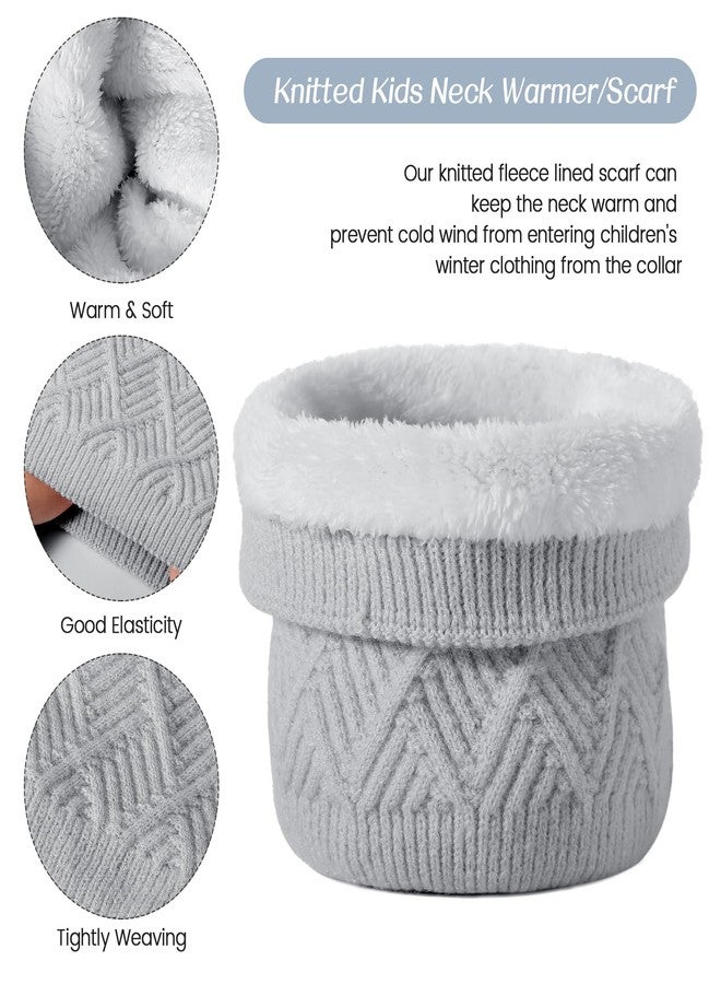 Clothclose Kids Winter Hat Gloves Scarf Set - Girls Toddler Hats Beanie, Children Thick Neck Scarf, Kids Warm Toddler Gloves, Grey, one size - Image 5
