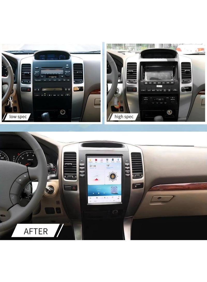 Vierex 11.4-Inch Prado Car Stereo Screen for Toyota Prado 2002–2009, Wireless Apple CarPlay & Android Auto, Compatible with Lexus GX470, DSP Audio, GPS Navigation, T100 Processor, AHD Reverse Camera Included - Image 5