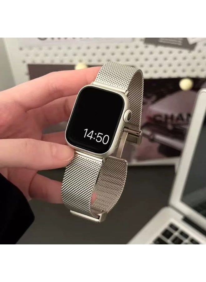 Watch Band Compatible for Apple Watch Series Band 38mm 40mm 41mm 42mm women, Genuine Leather Double Tour Designed Slim Replacement Strap for iWatch Series10 9 8 7 6 SE - Image 1