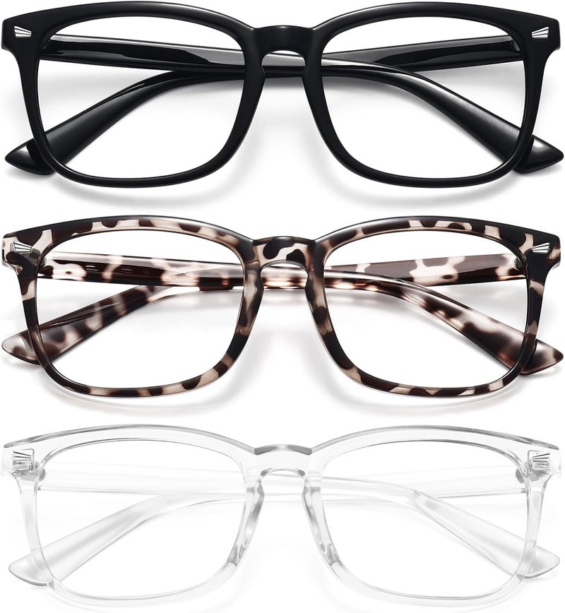 WOWSUN Unisex Stylish Nerd Non-prescription Glasses, Clear Lens Eyeglasses Frames, Fake Glasses - Image 1