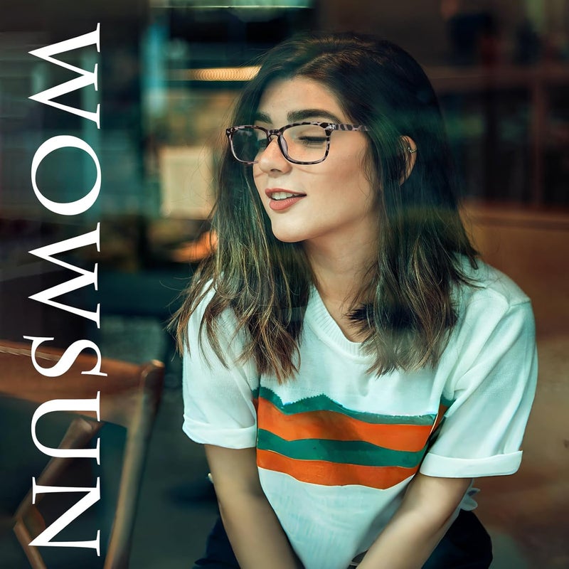 WOWSUN Unisex Stylish Nerd Non-prescription Glasses, Clear Lens Eyeglasses Frames, Fake Glasses - Image 2