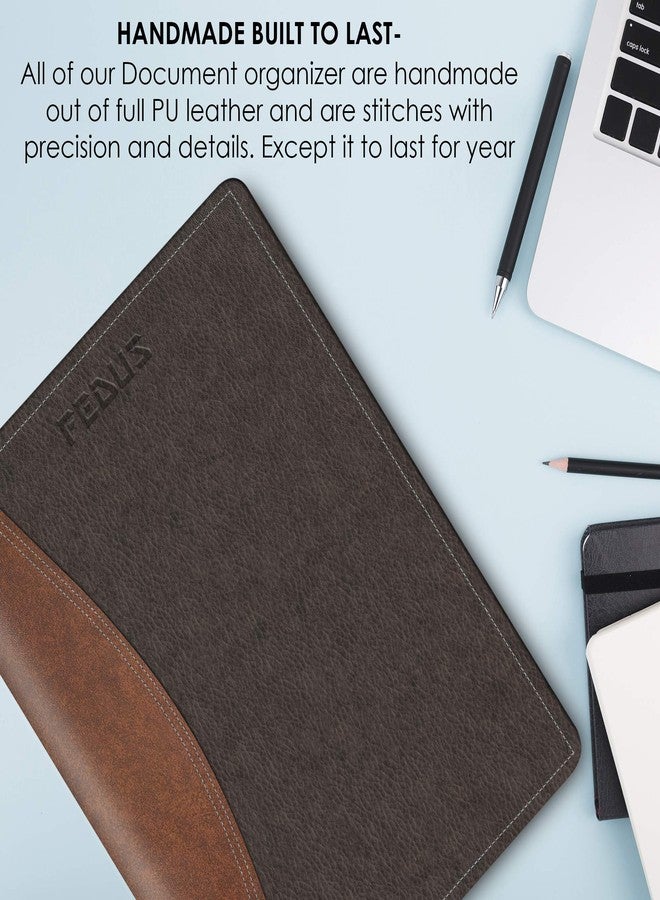 FEDUS Multipurpose Leatherette Professional File Folders for Certificates,Documents Holder,Document Bag,Portfolio,Executive File Legal Size Documents Holder with 20 Leafs for Men and Women,Pack of 1 - Image 2