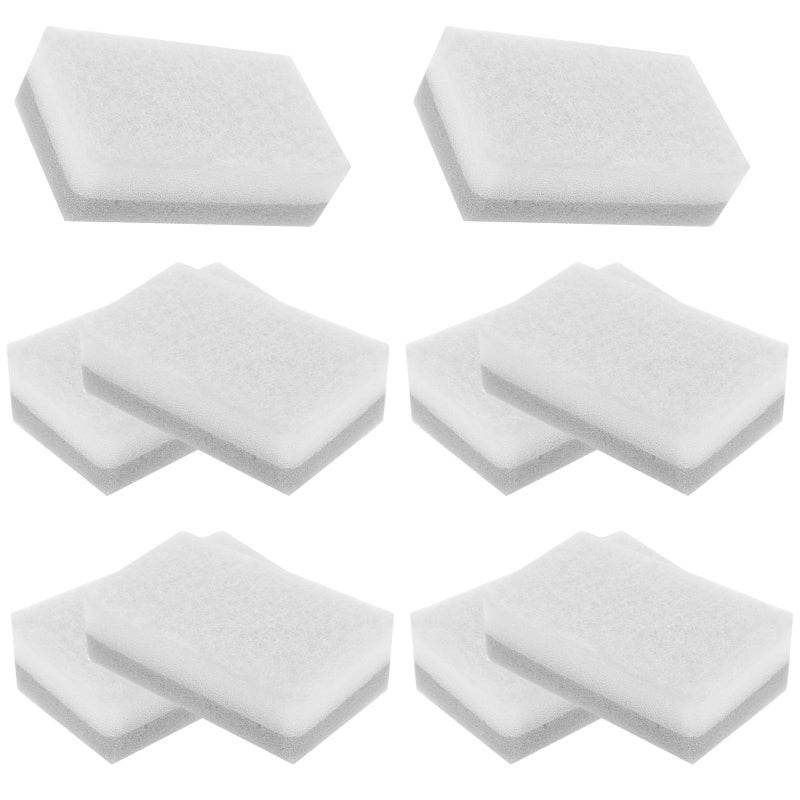 White Soft 3 Layer Reusable Kitchen Scrub Sponges 10 Pack Multi Use Cleaning Pads for Dishwashing - Image 2