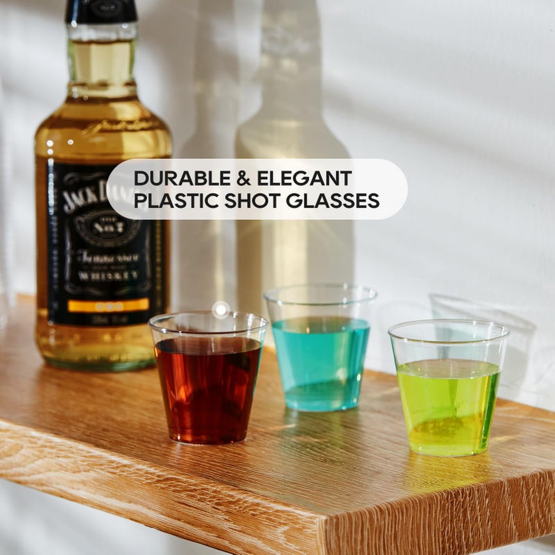 JOLLY PARTY 1 OZ 500 Pack Plastic Shot Glasses  Disposable Cups  1 Ounce Tasting Cups Party Cups Perfect for Whiskey  Wine Tasting  Food Samples  and Parties - Image 4