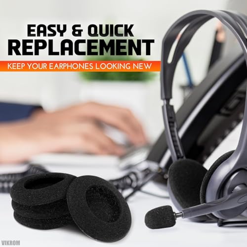 Sounce Headphone Cushion (50mm / 5cm) – 5mm Thick Replacement Earpads Foam Covers for On-Ear Headphones High-Density Soft Sponge Ear Cushions for Comfortable Listening (6 Pcs / 3 Pairs, Black) - Image 3