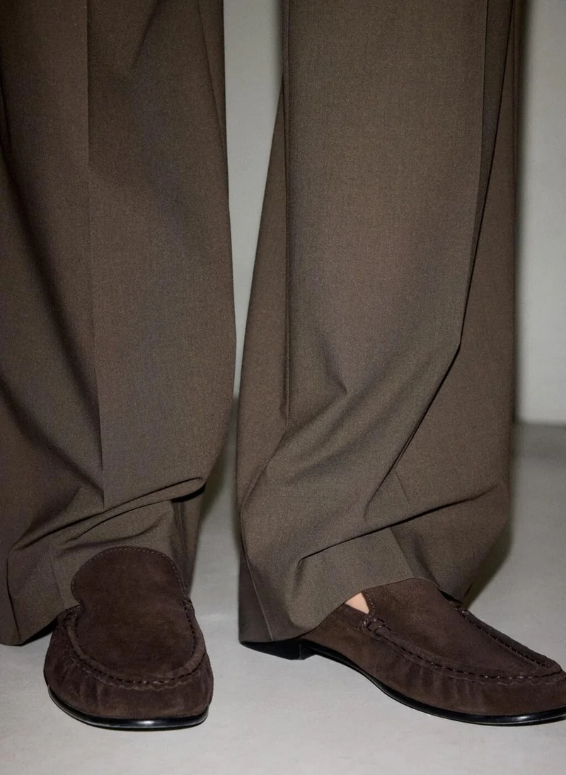 MANGO  Gathered suede moccasins for Women | Best Price UAE