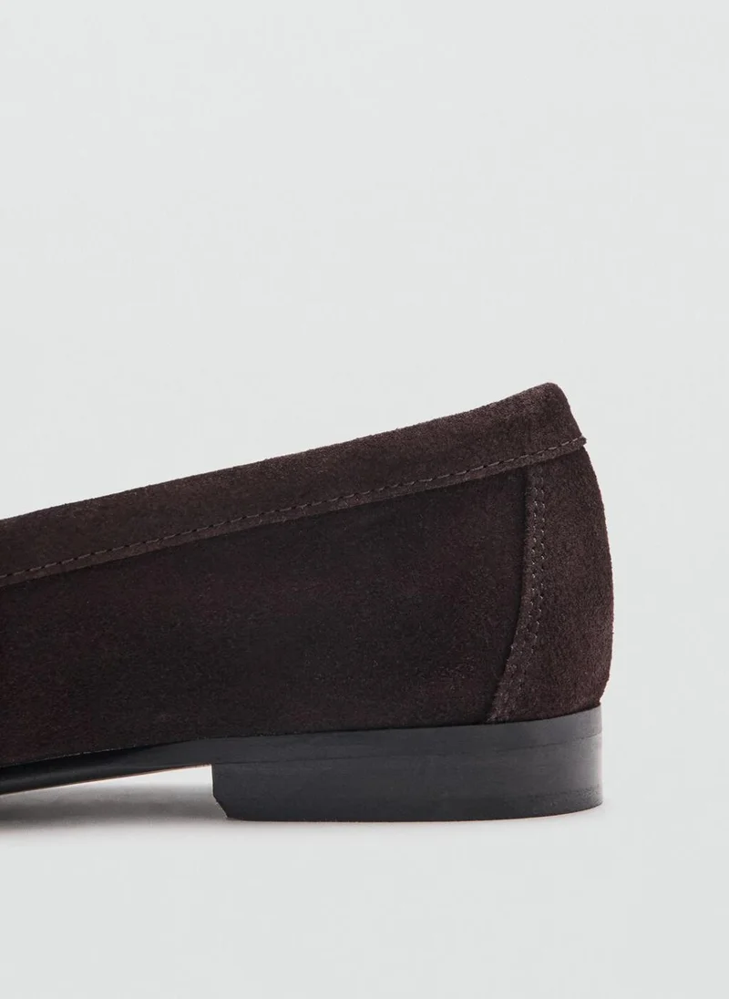 MANGO  Gathered suede moccasins for Women | Best Price UAE
