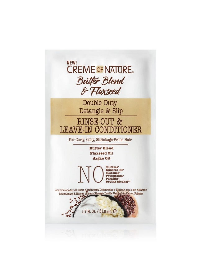Creme of Nature Leave In Conditioner By Creme Of Nature Butter Blend Argan Oil Flaxseed Oil Rinseout Leavein 1.75 Oz  - Image 2