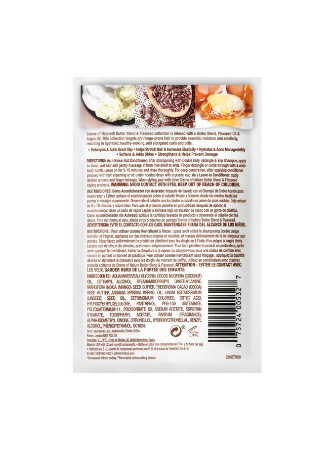 Creme of Nature Leave In Conditioner By Creme Of Nature Butter Blend Argan Oil Flaxseed Oil Rinseout Leavein 1.75 Oz  - Image 3