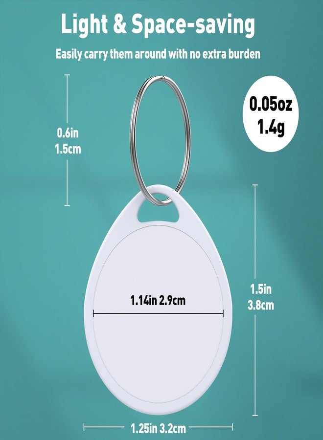 GoorDik 60 Pcs Key Tags 1.5 Inch Tough Plastic Reusable Key Tags Sturdy Round White Item Identifiers with Blank Paper Label Stickers and Split Rings - Ideal for Home,Office and Rental Management Use - Image 5