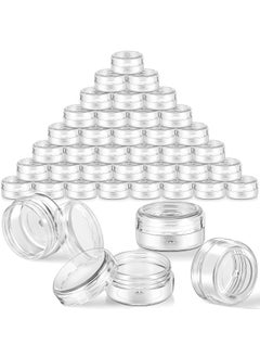 Patelai Patelai Small Clear Plastic Cosmetic Containers with Lids Cosmetic Sample Containers Travel Tiny Jars Round Pot Jars for Storage of Creams Makeup Ointments Skincare Lip Scrub(5g,99 Pcs) 