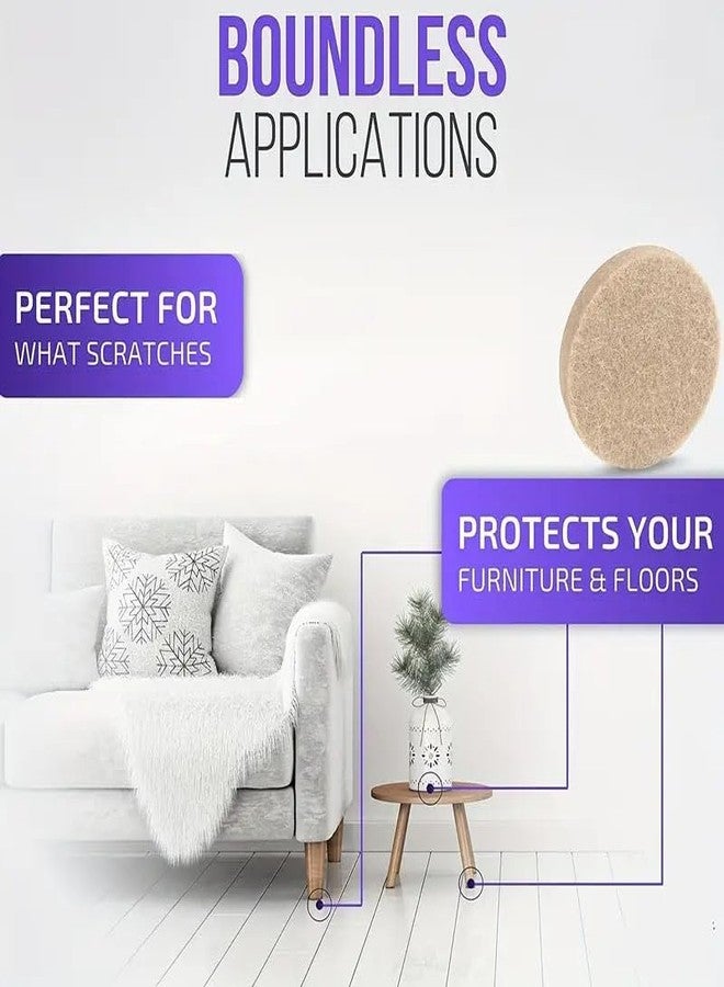 DIY Crafts Self Adhesive Felt Material Square Shape Pads for Furniture Floor Scratch Protection Ethylene Vinyl Acetate (EVA) Round Shape (Brown, 25) - Image 4