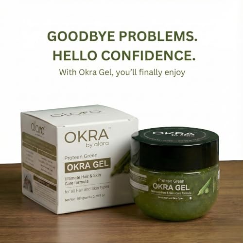 Alara Bhindi Okra Gel for Face & Hair | Natural Gel Moisturizer for Dry Skin, Anti-Aging, Dandruff Control & Acne Control | Hydrating Face Gel for Glowing Skin | Hair Growth Booster - 100g - Image 3
