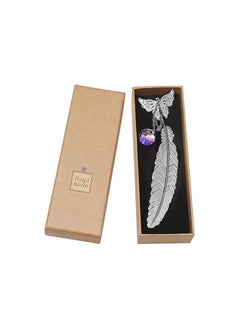 Generic “Perfect gift for reading and nature lovers: handcrafted dragonfly and feather book separator  - Image 3