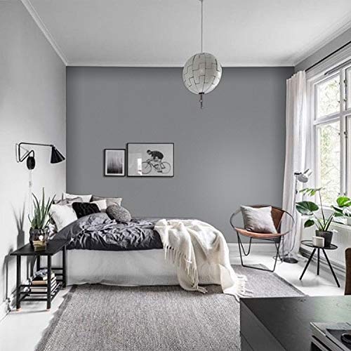 Mecpar 15.7" x 118" Solid Grey Wallpaper Grey Contact Paper Self-Adhesive Grey Peel and Stick Wallpaper Matte Grey Textured Vinyl Film Removable Thicken Paper for Wall Countertop Cabinet Wardrobe - Image 3