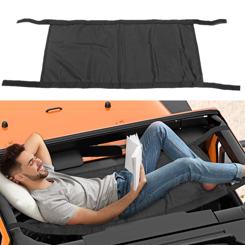 for Jeep Sunshade Hammock Roof Top  Fit for Jeep Wrangler YJTJJKJL 19872024  Gladiator JT 2Door  4Door Mesh Shade Cover UV Protection  QuickInstall Design Black