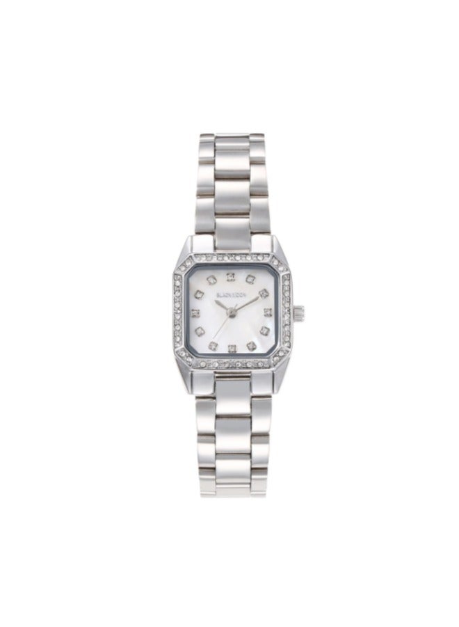 Black Moon Elegant Blackmoon Women's Watch Stylish White Dial Stainless Steel Band Water Resistant Perfect for Casual and Formal Wear - Image 1