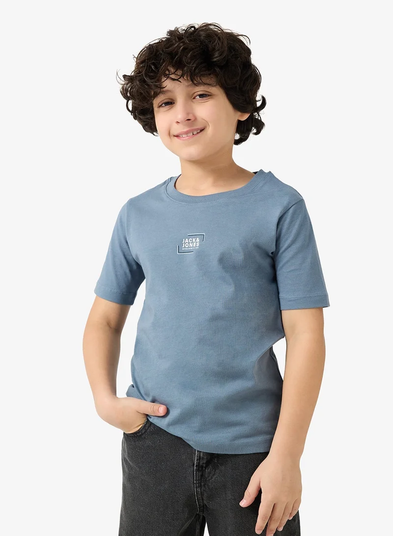 جاك وجونز جونيور طقم  قطع تي شيرت برسومات بياقة دائرية للأطفال
