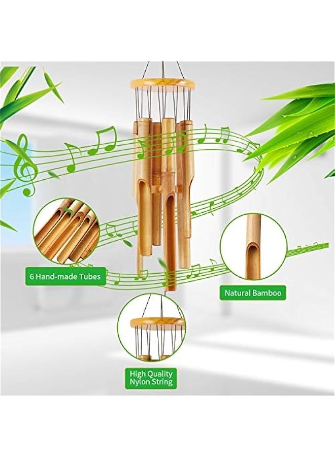 منتجات الخيزران الإبداعية أجراس الرياح الحرف الحلي ديكور الفندق قلادة نمط الرجعية هدية عيد ميلاد أنبوب الخيزران اليدوية - Image 2
